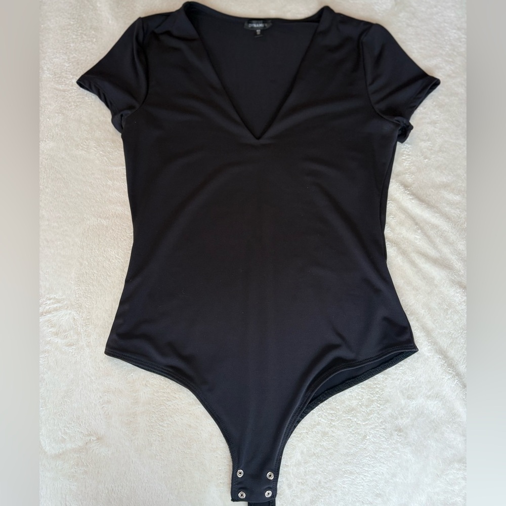 Dynamite Classic Black BodySuit V-Neck